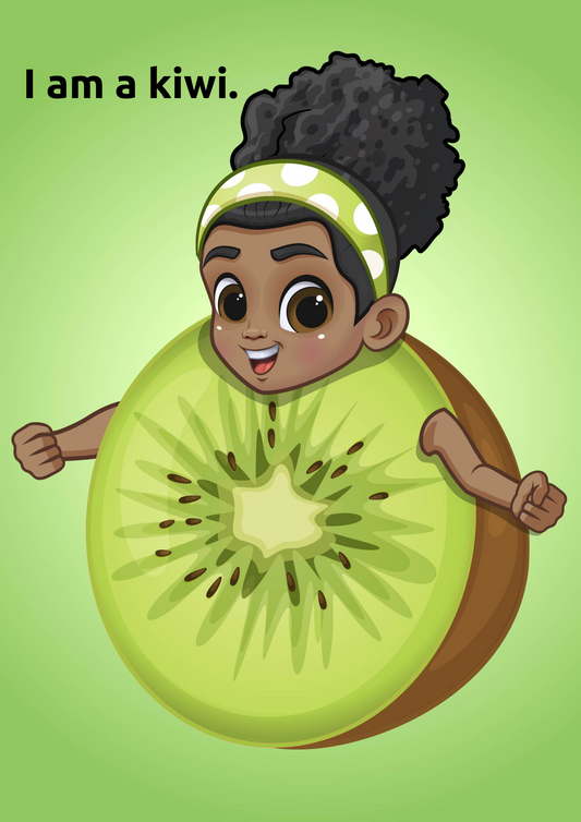 Eve the Kiwi Wall Poster – Fun & Educational Décor for Kids (unframed)