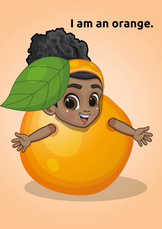 Eve the Orange Wall Poster – Bright & Educational Décor for Kids (unframed)